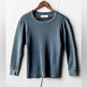 Imogene + Willie sunfaded indigo waffle thermal